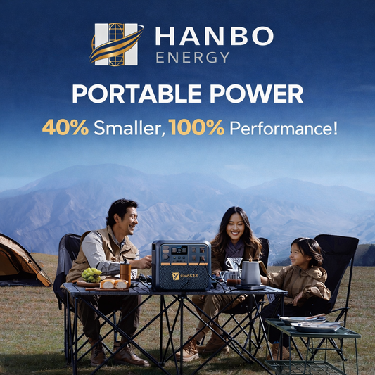 HanboEnergy Portable Solar Power Station | 500W–3000W Home & Outdoor Backup Power