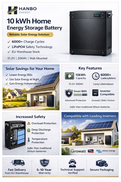 10kWh   51.2V LiFePO4 Home Energy Storage Battery  Ready to Ship By Bank Transfer EU Warehouse