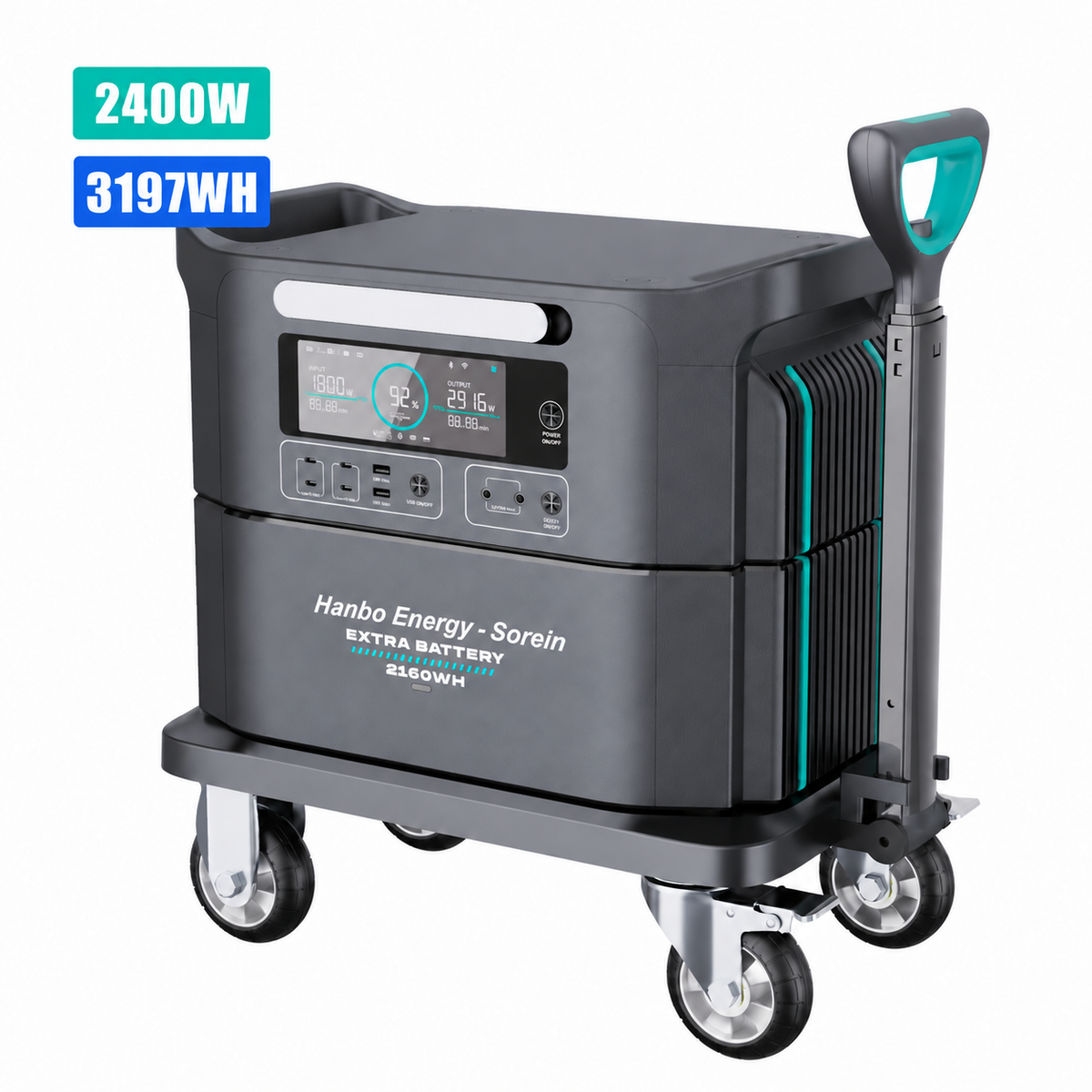 G2400 HanboEnergy - Sorein Power Station - 2400WH Battery Capacity  4000 cycles to 80%