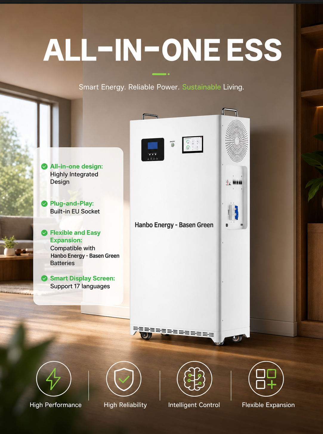 HanboEnergy & BasenGreen 16Kwh+6kwh All In one Battery New Stock In Manufacture(EXW)