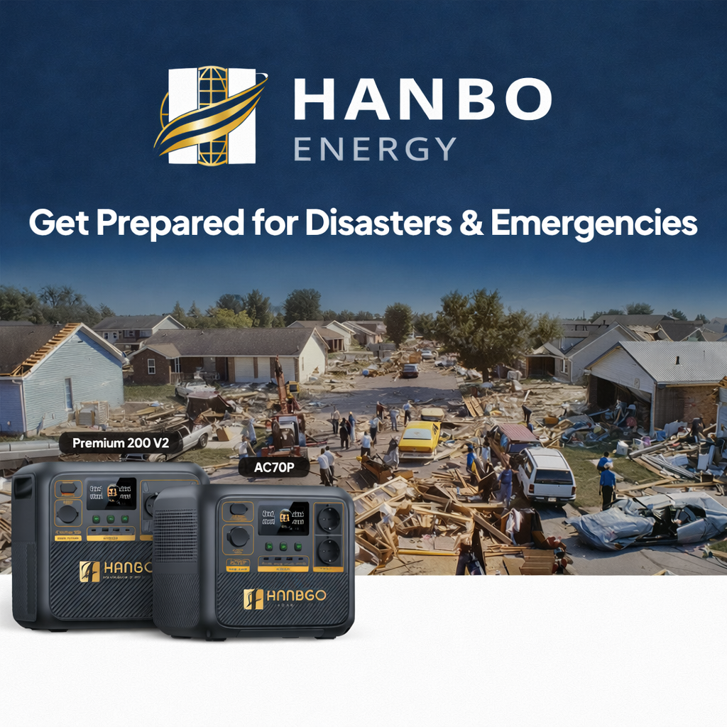 HanboEnergy Portable Solar Power Station | 500W–3000W Home & Outdoor Backup Power