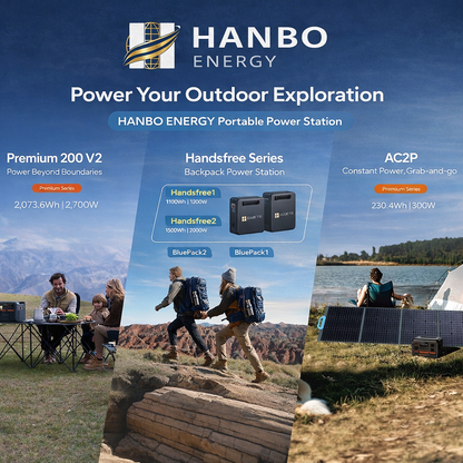 HanboEnergy Portable Solar Power Station | 500W–3000W Home & Outdoor Backup Power