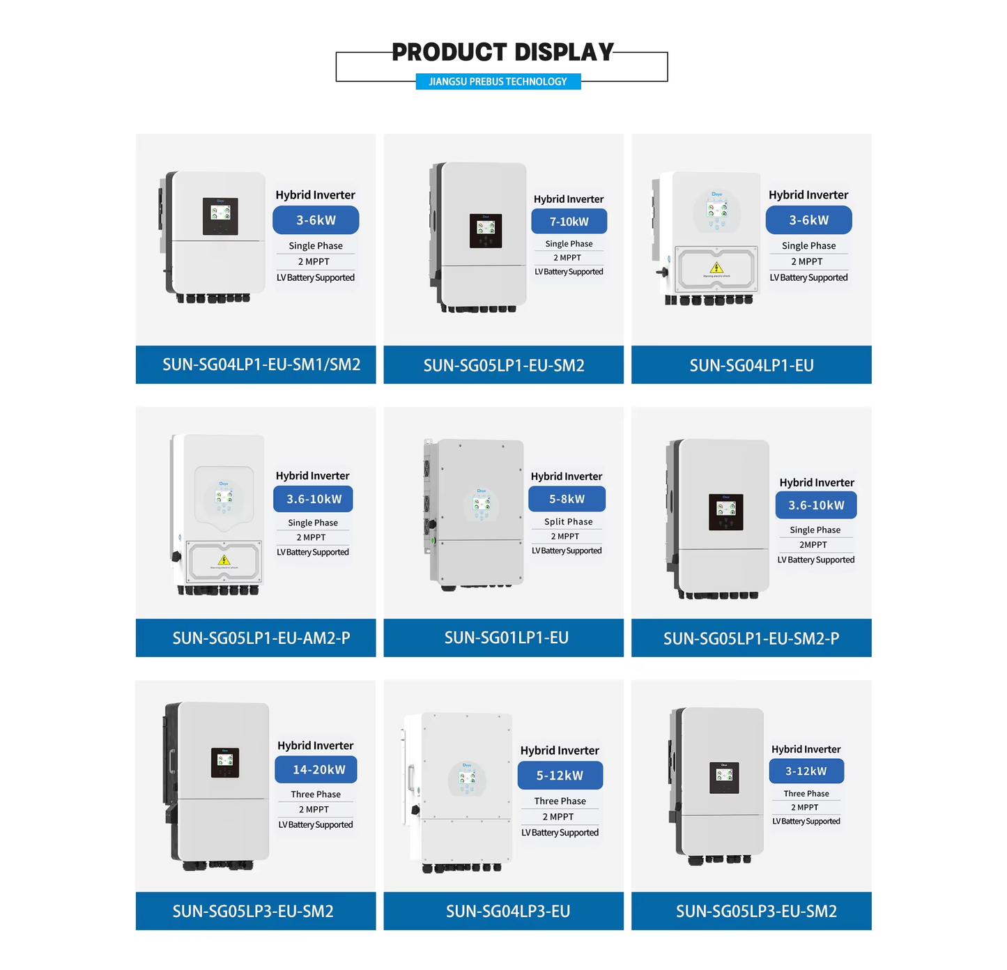 HanboEnergy EU Stock Hybrid Inverters 3–6kW | SG04LP1-EU-SM1/SM2 | أنظمة الطاقة الكهروضوئية السكنية أحادية الطور